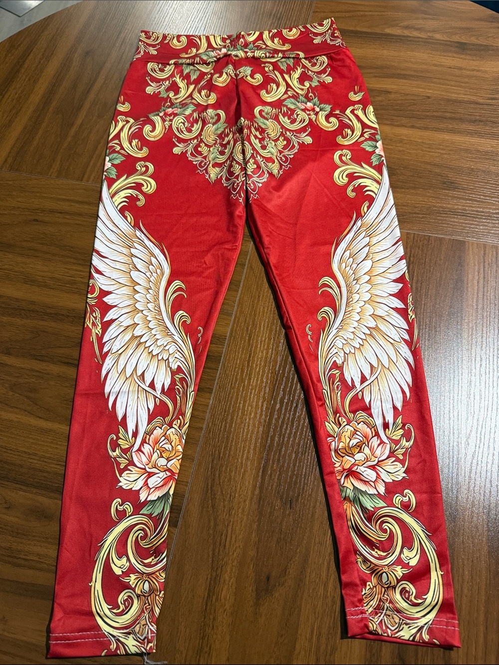 Red Wing & Floral Print Women’s Stretch leggings medium